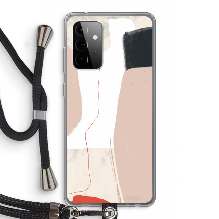 Lava: Samsung Galaxy A72 5G Transparant Hoesje met koord