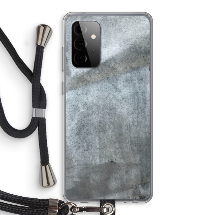 Grey Stone: Samsung Galaxy A72 5G Transparant Hoesje met koord