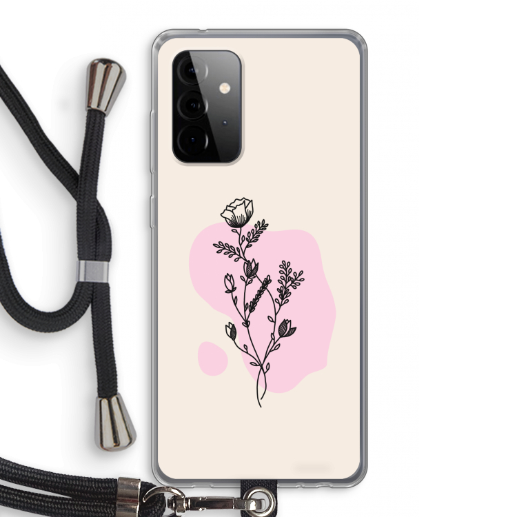 Roses are red: Samsung Galaxy A72 5G Transparant Hoesje met koord