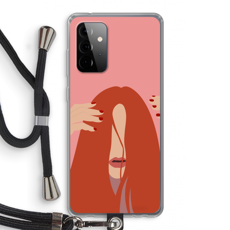 Woke up like this: Samsung Galaxy A72 5G Transparant Hoesje met koord