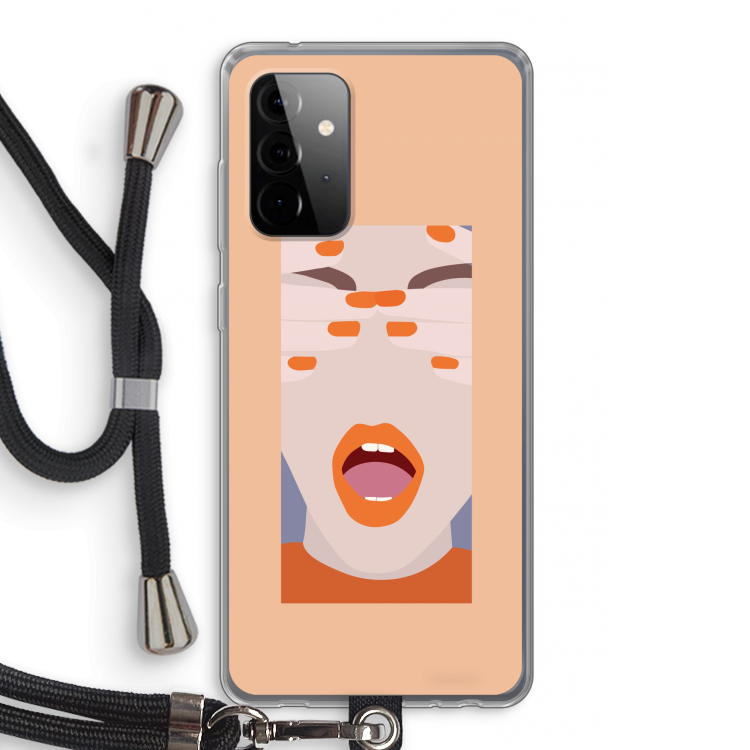 Surprise: Samsung Galaxy A72 5G Transparant Hoesje met koord