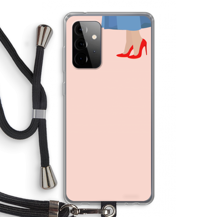 High heels: Samsung Galaxy A72 5G Transparant Hoesje met koord