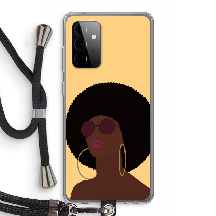 Golden hour: Samsung Galaxy A72 5G Transparant Hoesje met koord