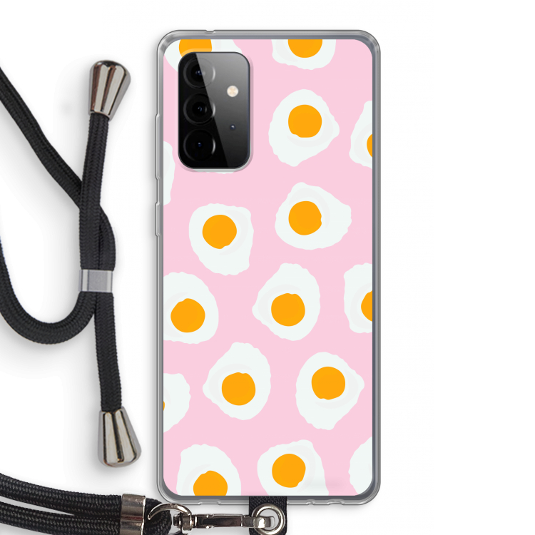 Dancing eggs: Samsung Galaxy A72 5G Transparant Hoesje met koord