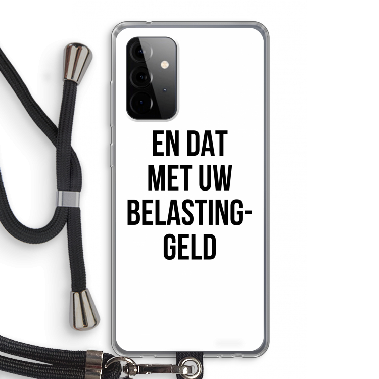 Belastinggeld: Samsung Galaxy A72 5G Transparant Hoesje met koord
