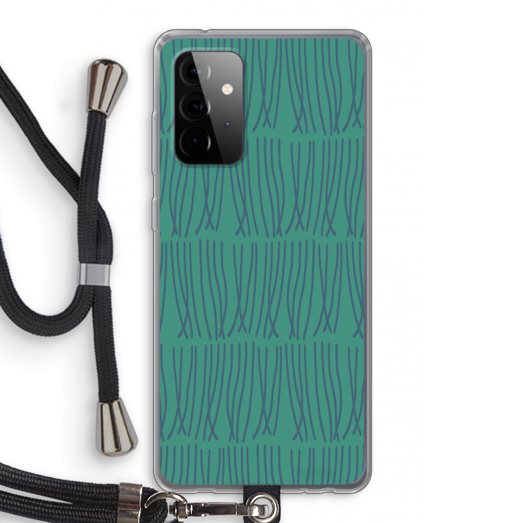 Swirls: Samsung Galaxy A72 5G Transparant Hoesje met koord