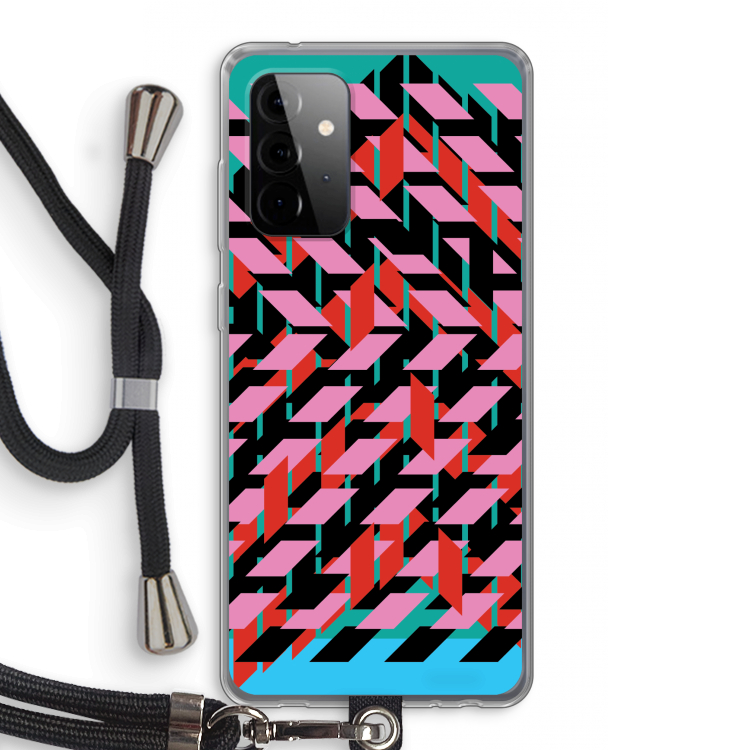Skew Blush 2: Samsung Galaxy A72 5G Transparant Hoesje met koord