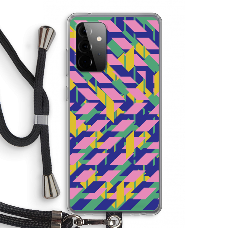 Skew Blush 1: Samsung Galaxy A72 5G Transparant Hoesje met koord