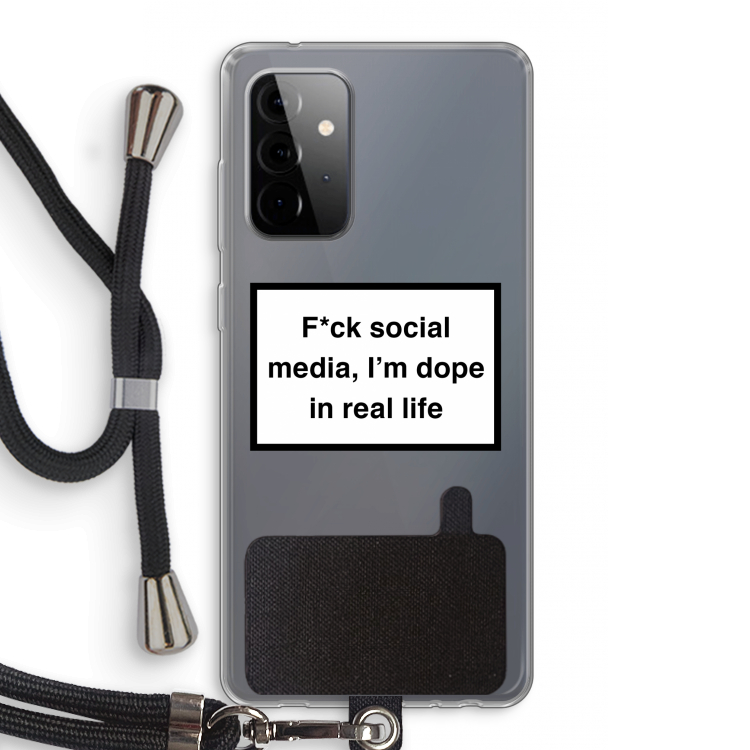 I'm dope: Samsung Galaxy A72 5G Transparant Hoesje met koord