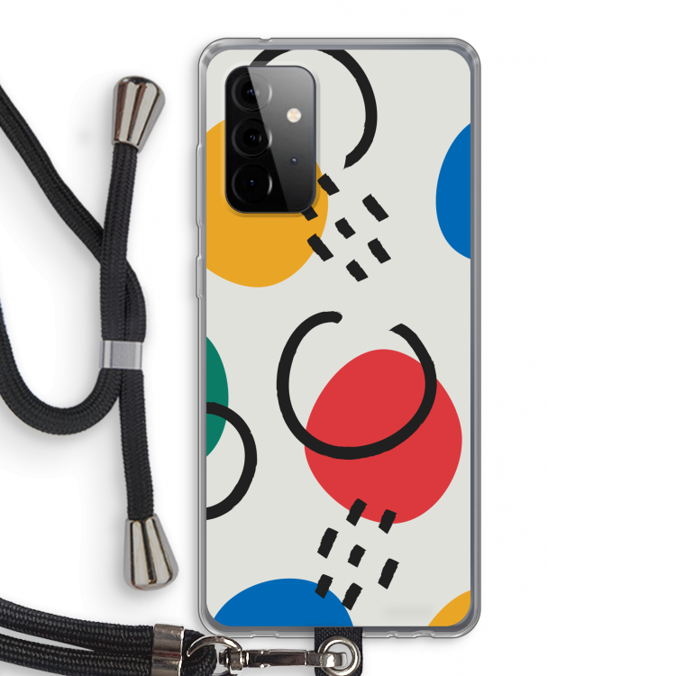 Illustratieve pop 3: Samsung Galaxy A72 5G Transparant Hoesje met koord