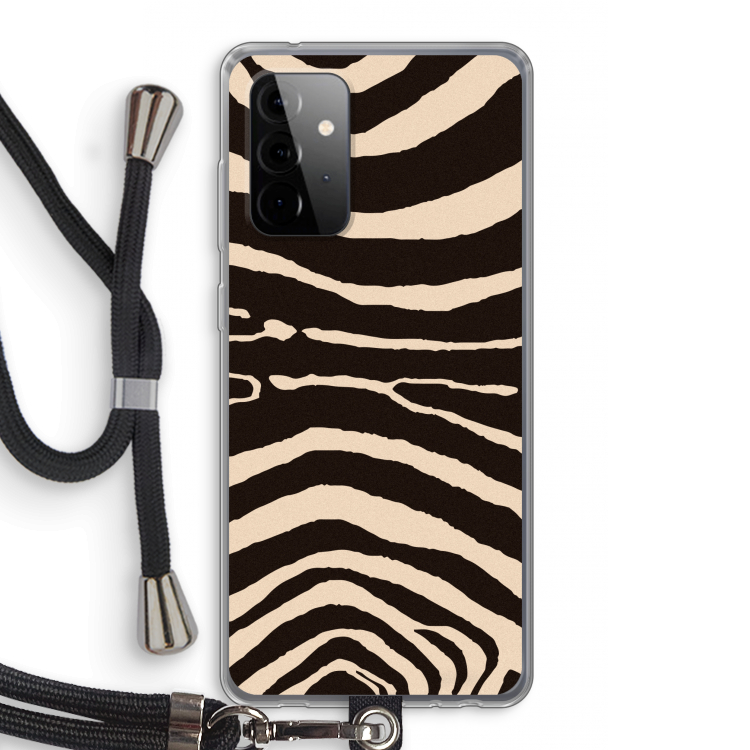 Arizona Zebra: Samsung Galaxy A72 5G Transparant Hoesje met koord