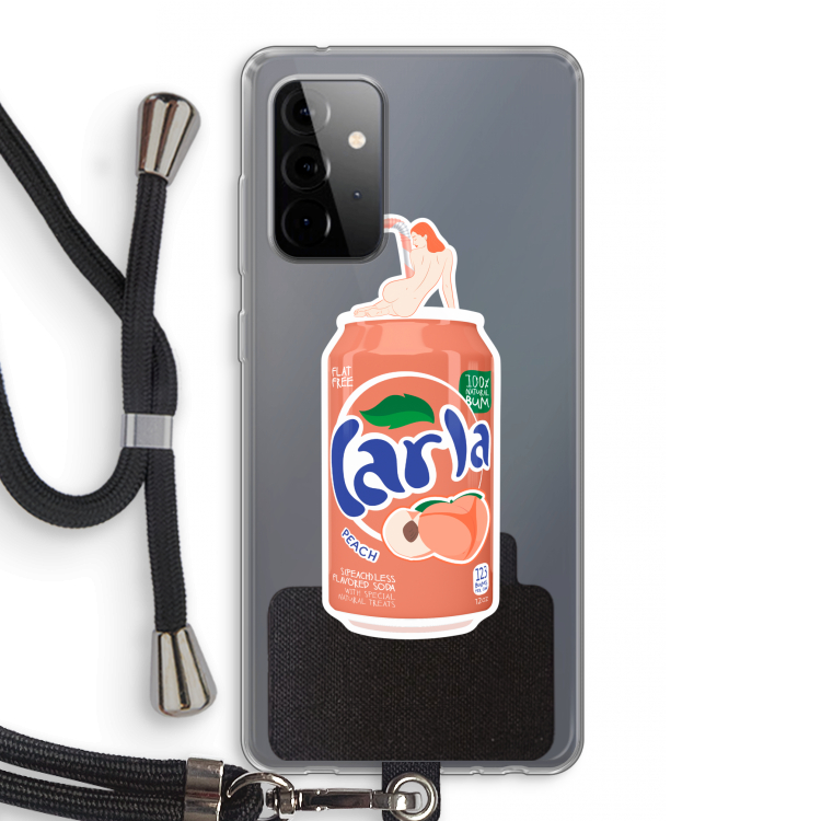S(peach)less: Samsung Galaxy A72 5G Transparant Hoesje met koord