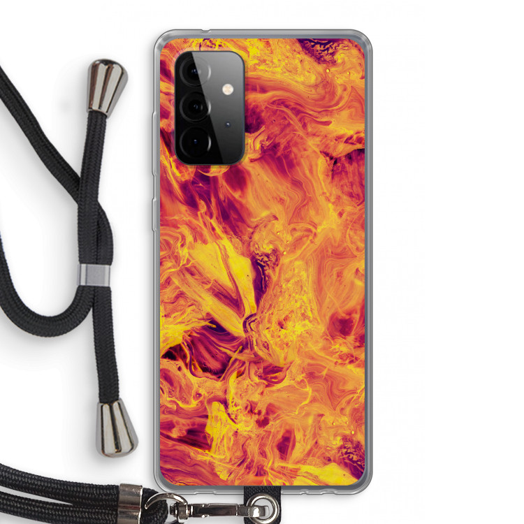 Eternal Fire: Samsung Galaxy A72 5G Transparant Hoesje met koord