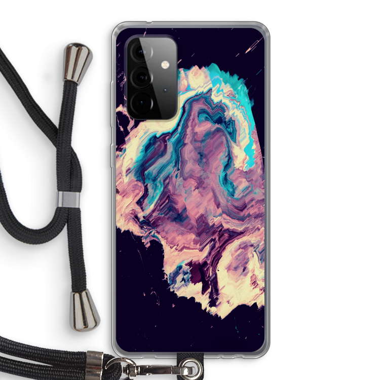 Cosmic Silence: Samsung Galaxy A72 5G Transparant Hoesje met koord