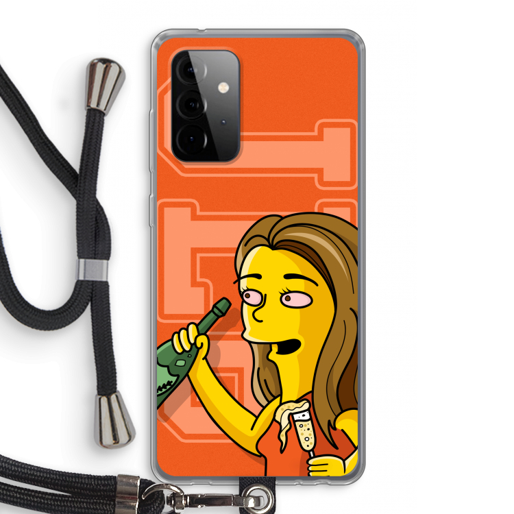 Jamie Lee Simpson: Samsung Galaxy A72 5G Transparant Hoesje met koord