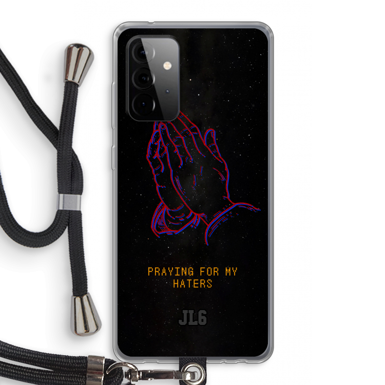 Praying For My Haters: Samsung Galaxy A72 5G Transparant Hoesje met koord