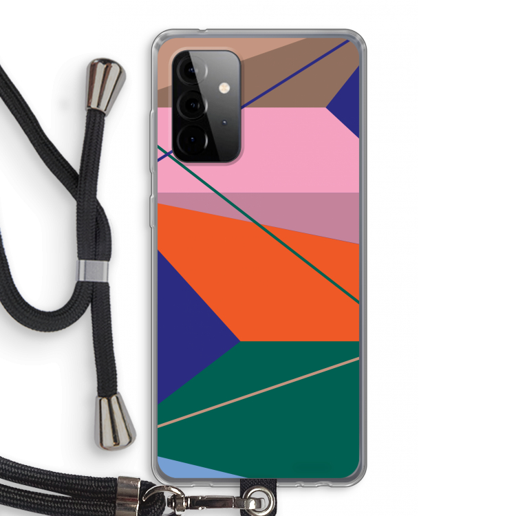 Gestalte 1: Samsung Galaxy A72 5G Transparant Hoesje met koord