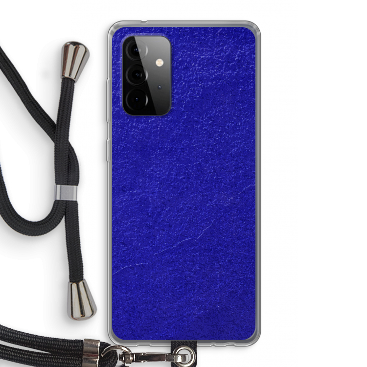 Majorelle Blue: Samsung Galaxy A72 5G Transparant Hoesje met koord