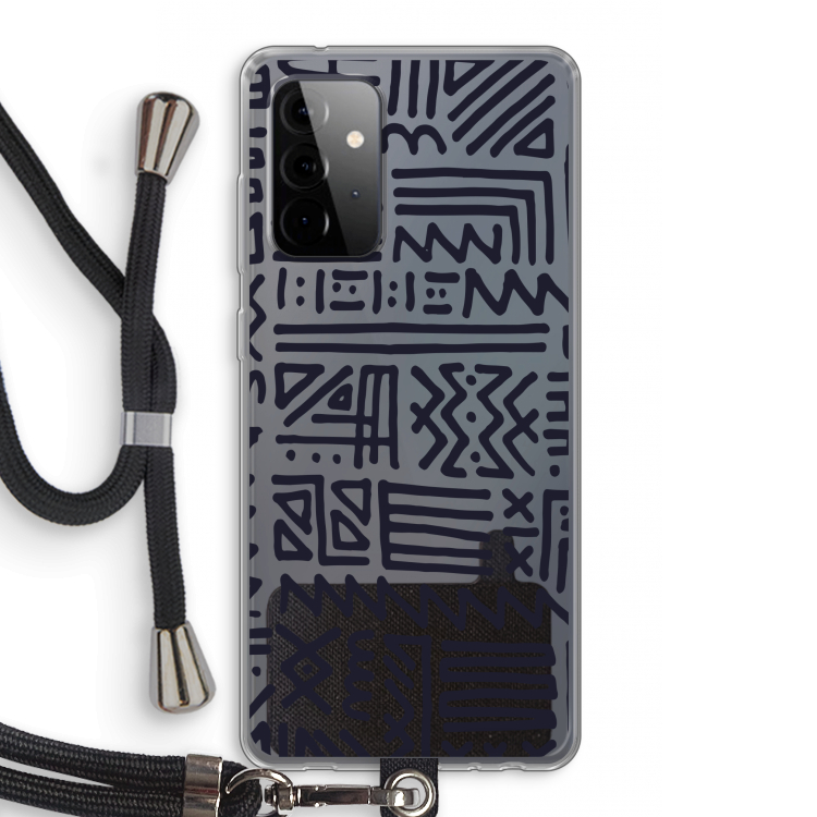 Marrakech print: Samsung Galaxy A72 5G Transparant Hoesje met koord