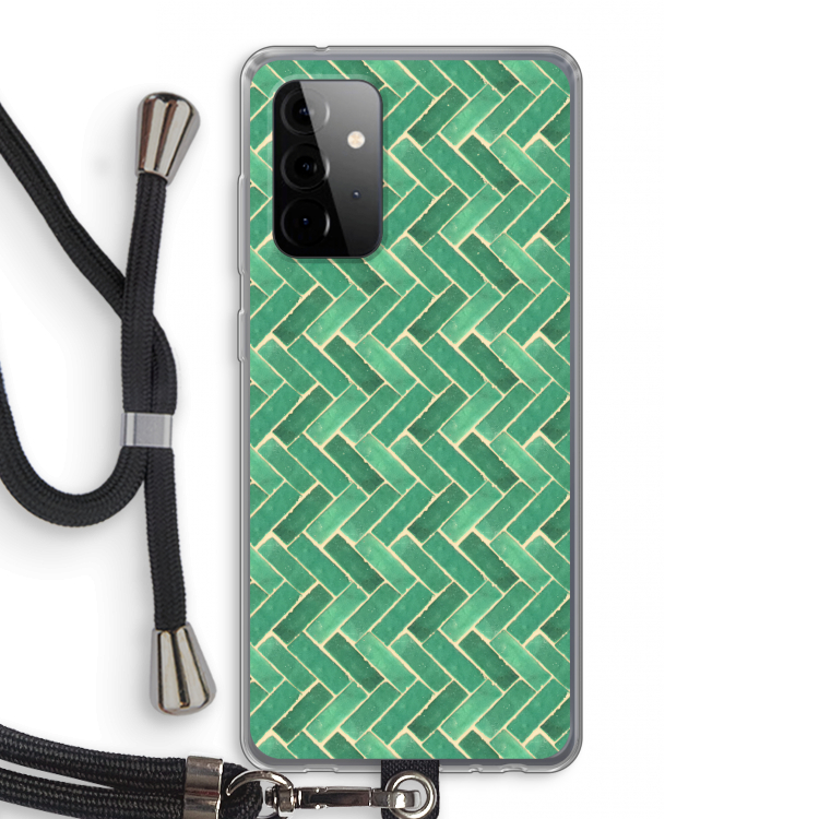 Moroccan tiles 2: Samsung Galaxy A72 5G Transparant Hoesje met koord