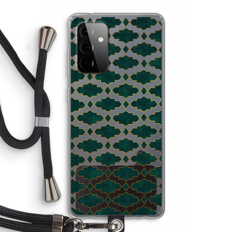 Moroccan tiles: Samsung Galaxy A72 5G Transparant Hoesje met koord