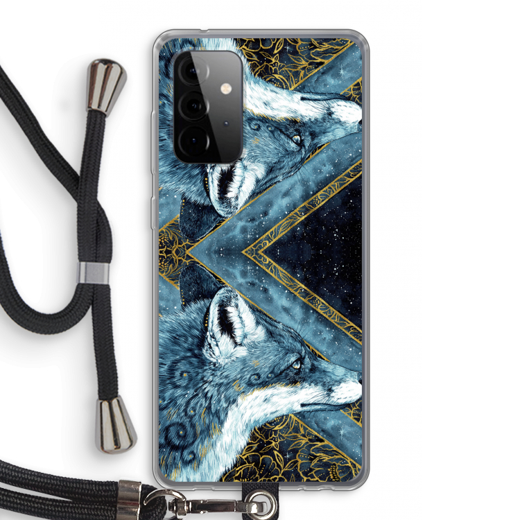 Golden Fox: Samsung Galaxy A72 5G Transparant Hoesje met koord