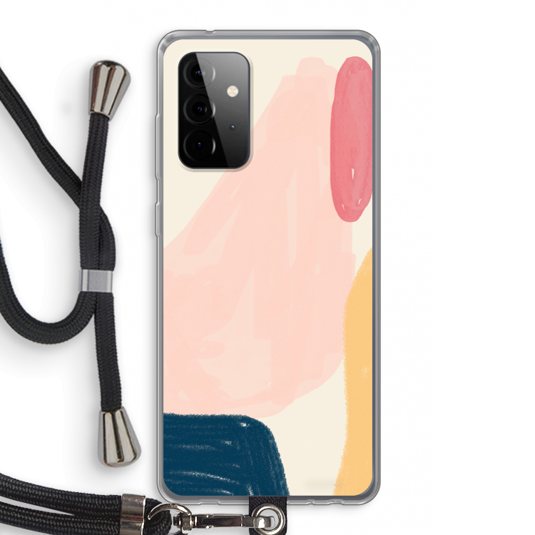 Saturday Flow: Samsung Galaxy A72 5G Transparant Hoesje met koord