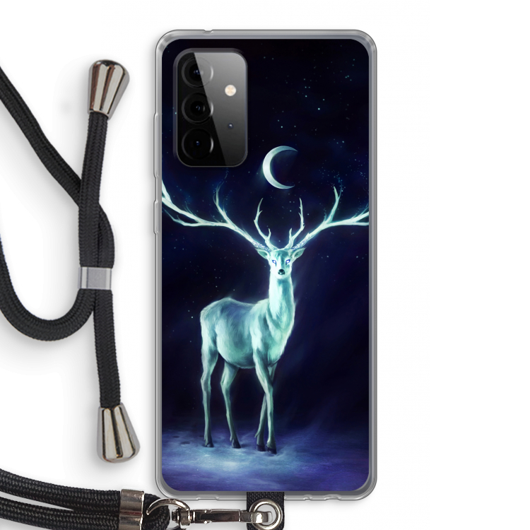 Nightbringer: Samsung Galaxy A72 5G Transparant Hoesje met koord