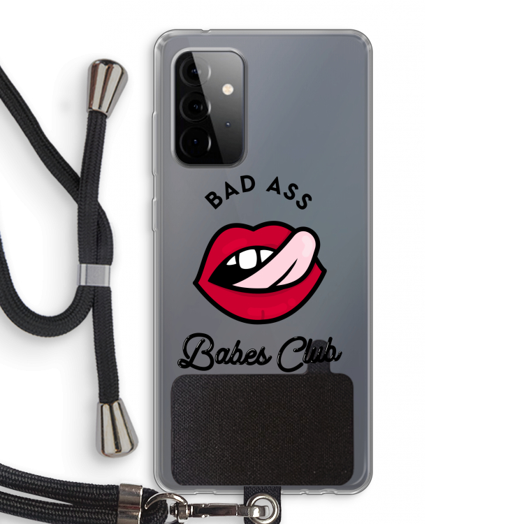 Badass Babes Club: Samsung Galaxy A72 5G Transparant Hoesje met koord