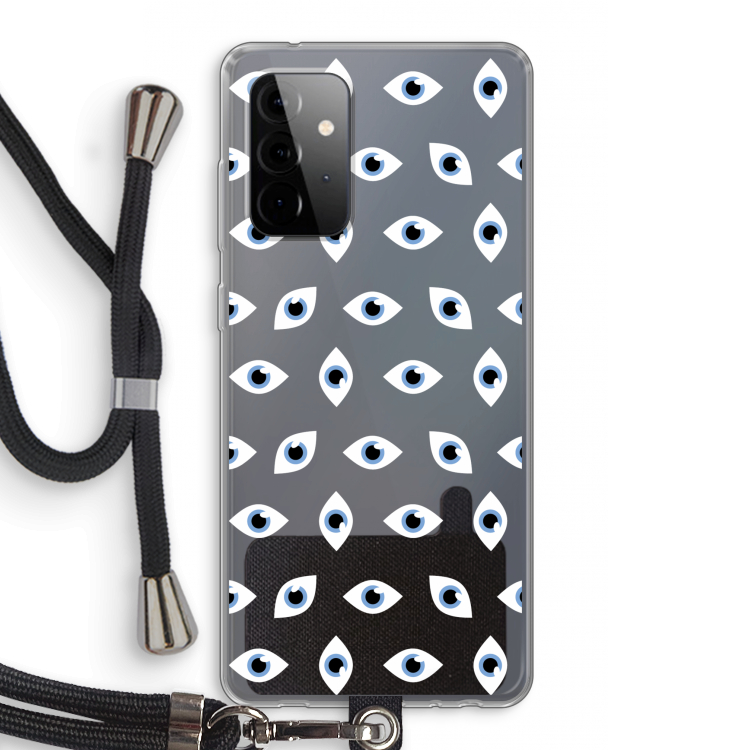 Eyes pattern: Samsung Galaxy A72 5G Transparant Hoesje met koord