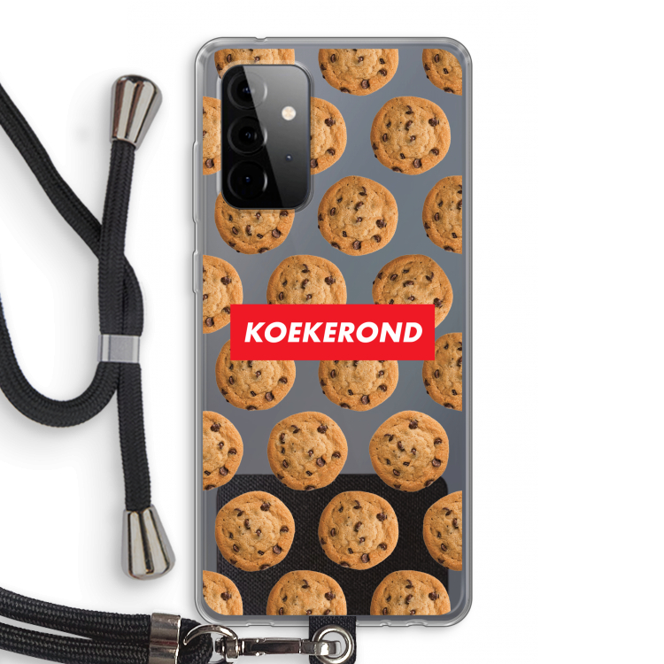 Koekerond: Samsung Galaxy A72 5G Transparant Hoesje met koord