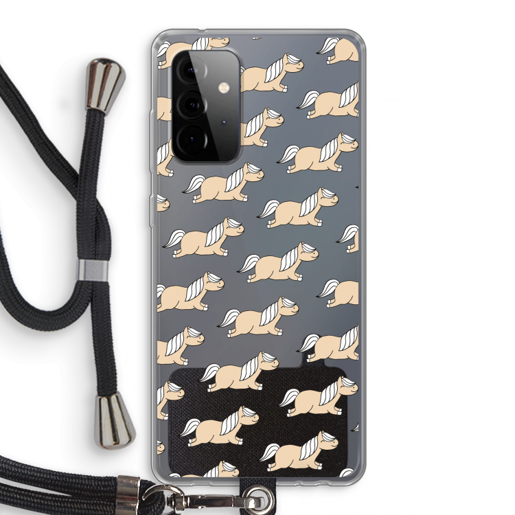 Ponys: Samsung Galaxy A72 5G Transparant Hoesje met koord