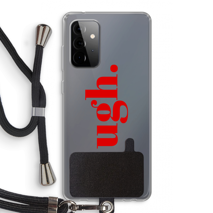 Ugh: Samsung Galaxy A72 5G Transparant Hoesje met koord