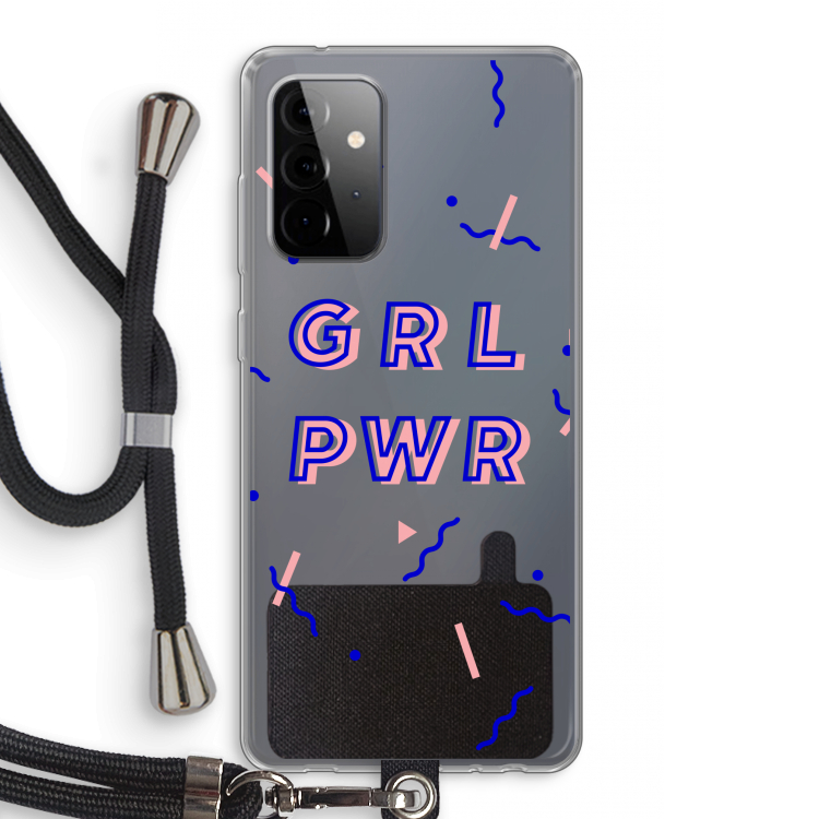GRL PWR: Samsung Galaxy A72 5G Transparant Hoesje met koord