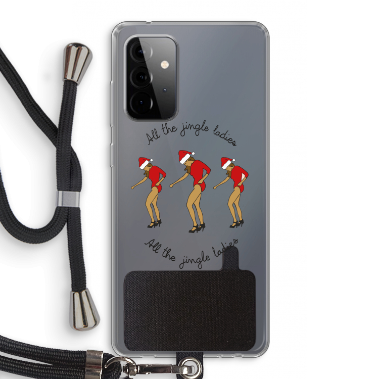 Jingle Ladies: Samsung Galaxy A72 5G Transparant Hoesje met koord