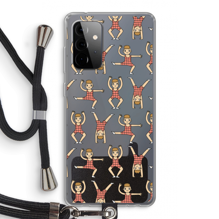 Gymboys: Samsung Galaxy A72 5G Transparant Hoesje met koord