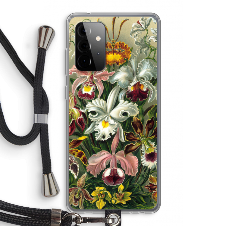 Haeckel Orchidae: Samsung Galaxy A72 5G Transparant Hoesje met koord