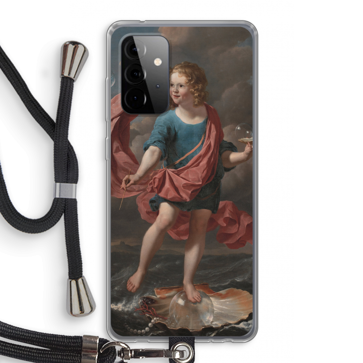 Soap Bubbles: Samsung Galaxy A72 5G Transparant Hoesje met koord