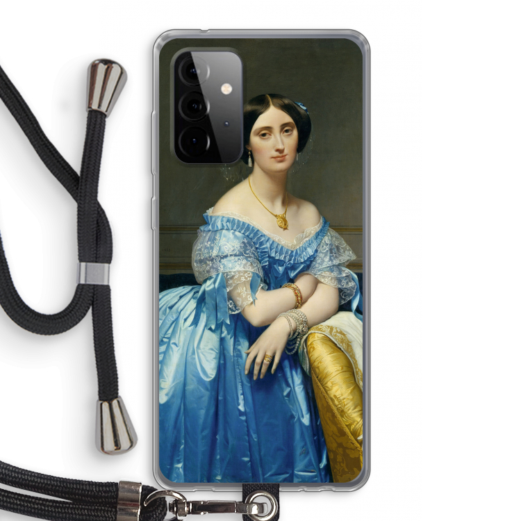 Eleonore: Samsung Galaxy A72 5G Transparant Hoesje met koord