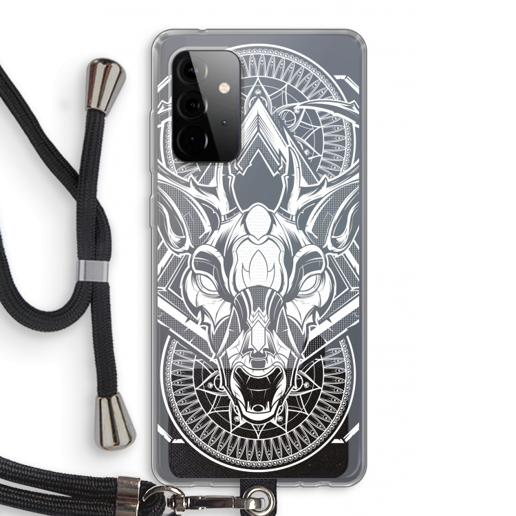 Oh Deer: Samsung Galaxy A72 5G Transparant Hoesje met koord