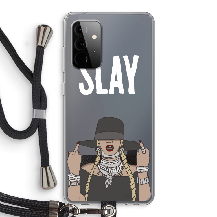 Slay All Day: Samsung Galaxy A72 5G Transparant Hoesje met koord