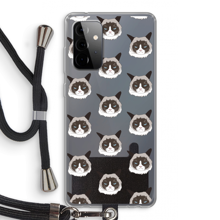 It's a Purrr Case: Samsung Galaxy A72 5G Transparant Hoesje met koord