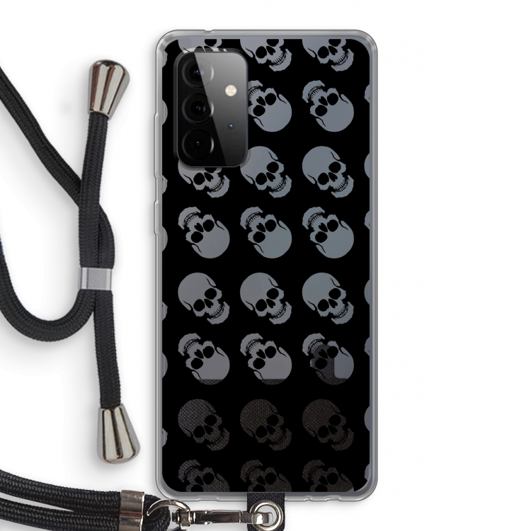 Musketon Skulls: Samsung Galaxy A72 5G Transparant Hoesje met koord