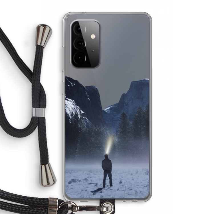 Wanderlust: Samsung Galaxy A72 5G Transparant Hoesje met koord