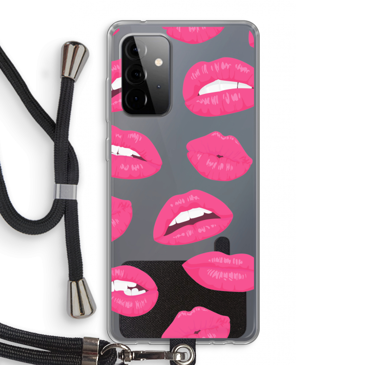 Bite my lip: Samsung Galaxy A72 5G Transparant Hoesje met koord