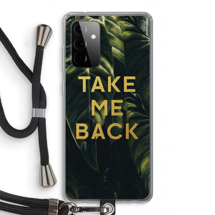 Take me back: Samsung Galaxy A72 5G Transparant Hoesje met koord