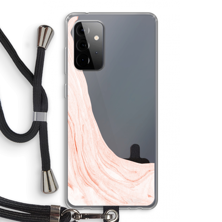 Peach bath: Samsung Galaxy A72 5G Transparant Hoesje met koord