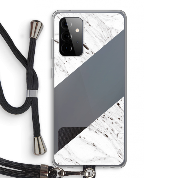 Biggest stripe: Samsung Galaxy A72 5G Transparant Hoesje met koord