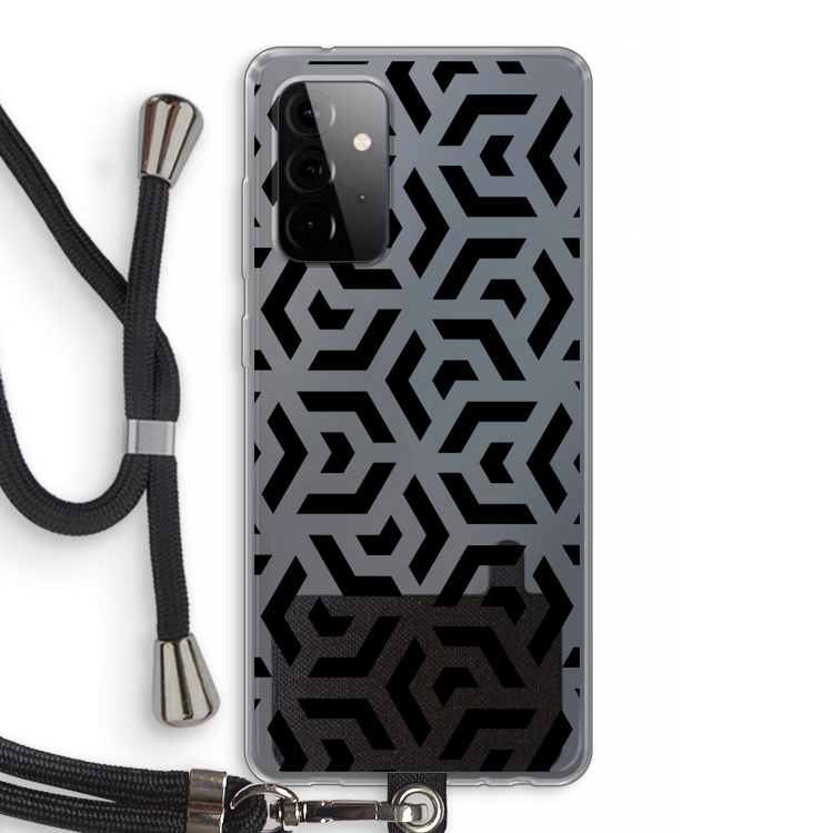 Crazy pattern: Samsung Galaxy A72 5G Transparant Hoesje met koord