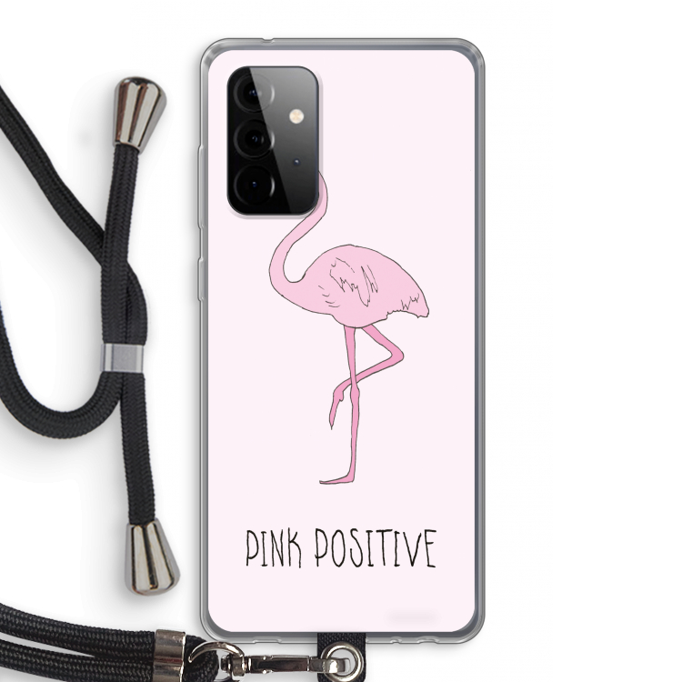Pink positive: Samsung Galaxy A72 5G Transparant Hoesje met koord